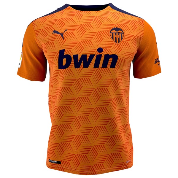 Camiseta Valencia Replica Segunda Ropa 2020/21 Naranja